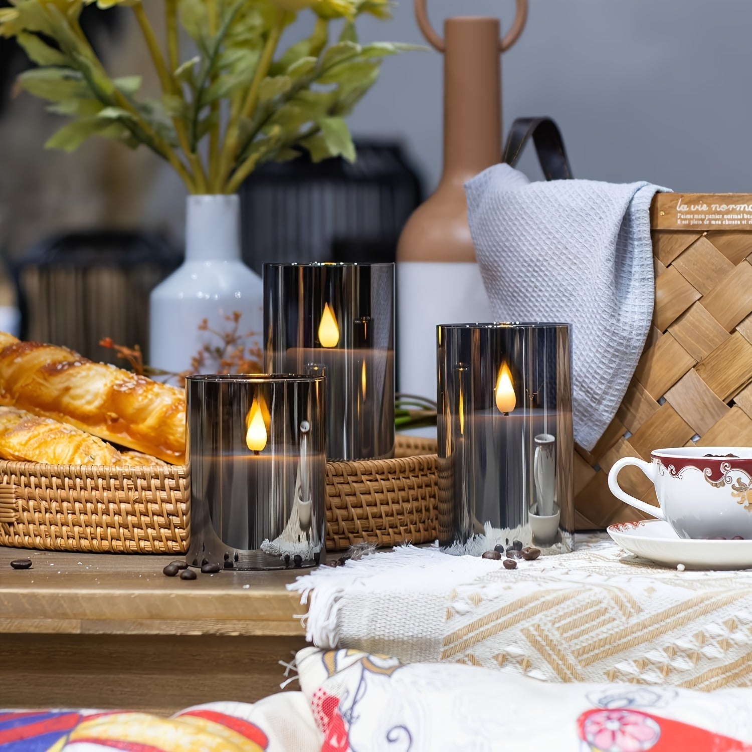 FlameFree LED Candle Set – Stijlvolle Sfeerverlichting voor Binnen en Buiten