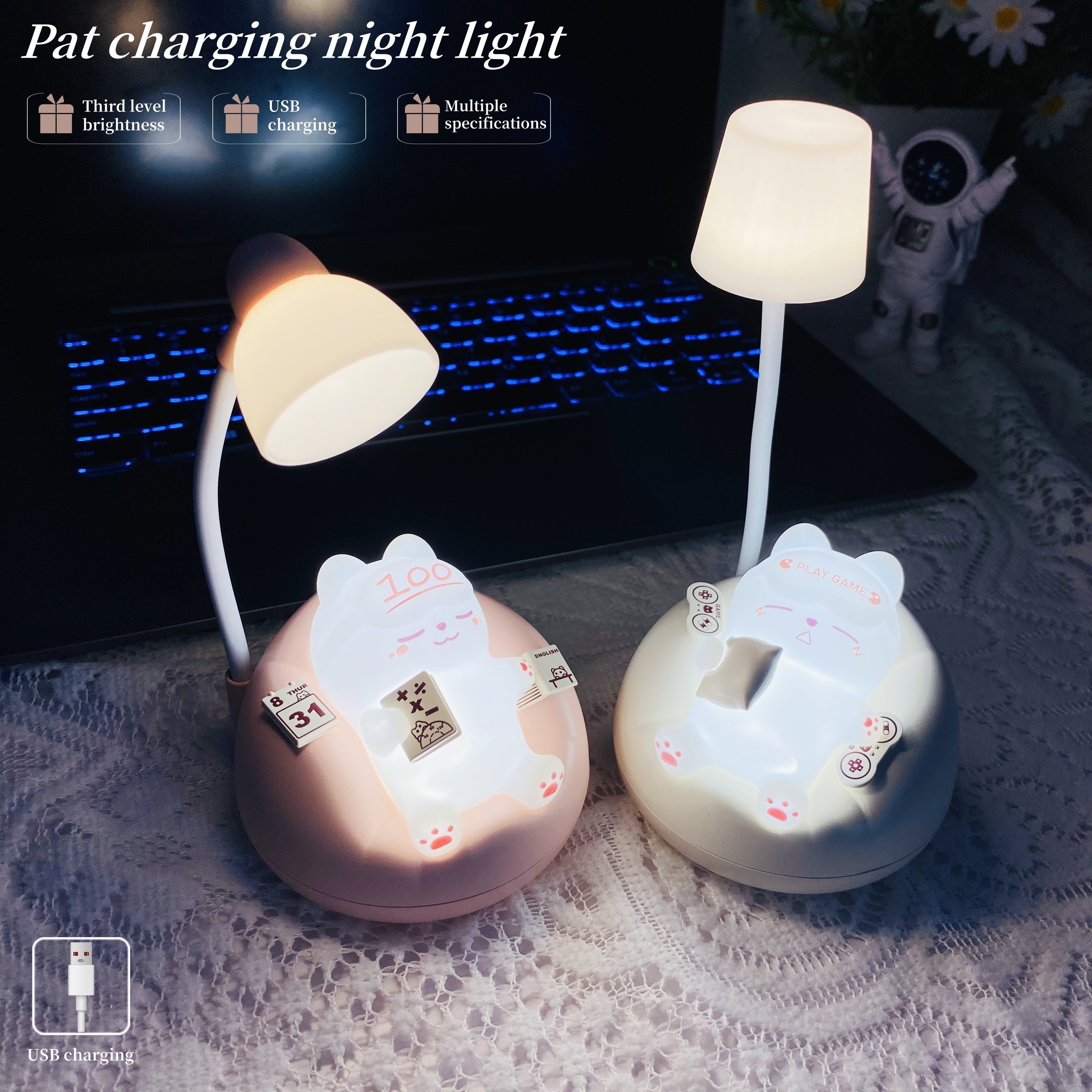 SleepyKitten Lamp - USB Oplaadbare LED Nachtlamp
