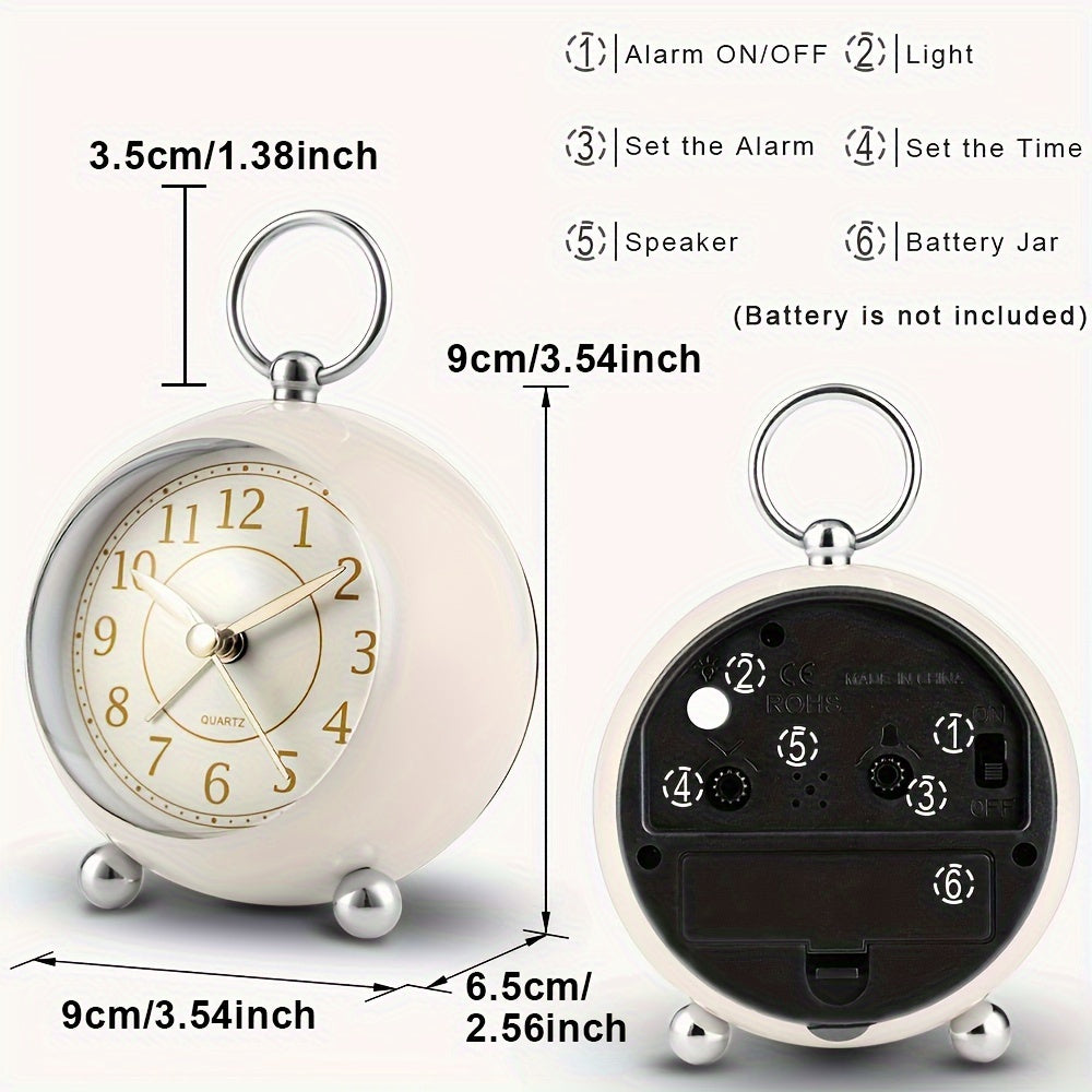 RetroTime Clock - Stijlvolle Geluidloze Wekker met Nachtverlichting