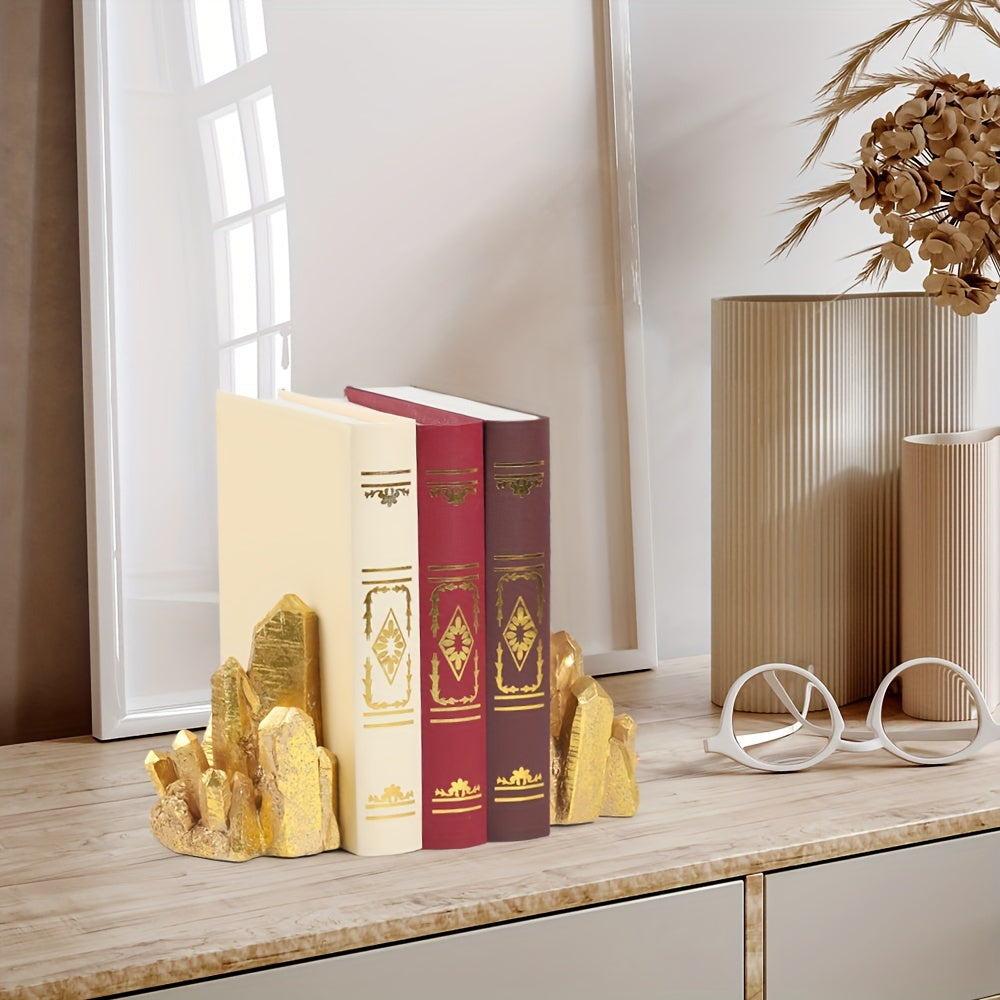 CrystalForm - Vintage Boekensteunen met Kristalontwerp