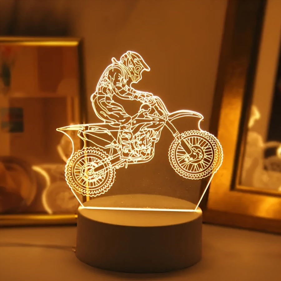 MotoLamp - 3D LED Nachtlamp Motocross Thema