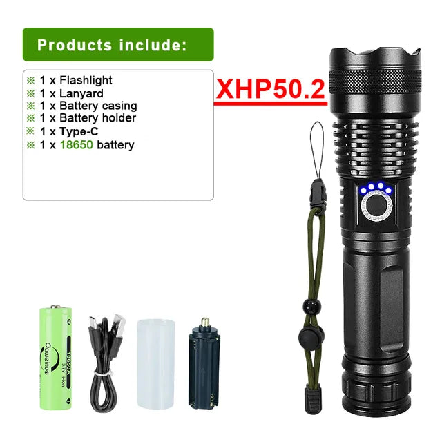 LumiBeam Zaklamp - Krachtige Oplaadbare LED Zaklamp