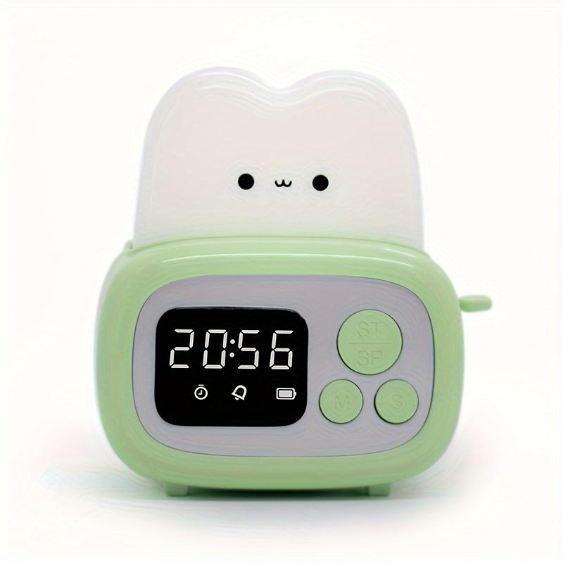 GlowBake Clock - Moderne LED Wekker met Oplaadbare USB