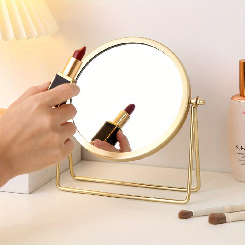 VintageGlow – Verstelbare Make-up Spiegel met IJzeren Frame