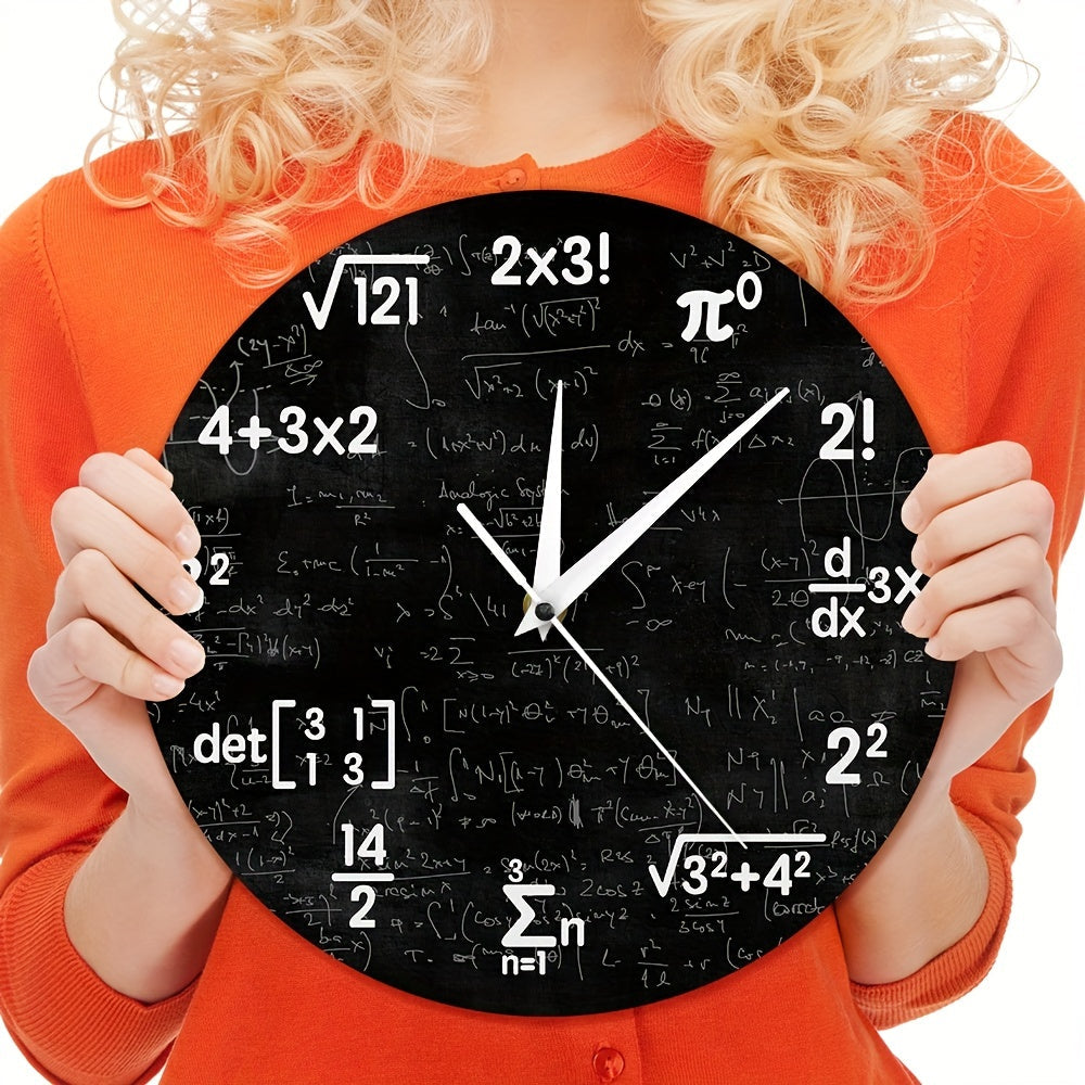 MathMirror Clock - Moderne Acryl Wandklok met Formules