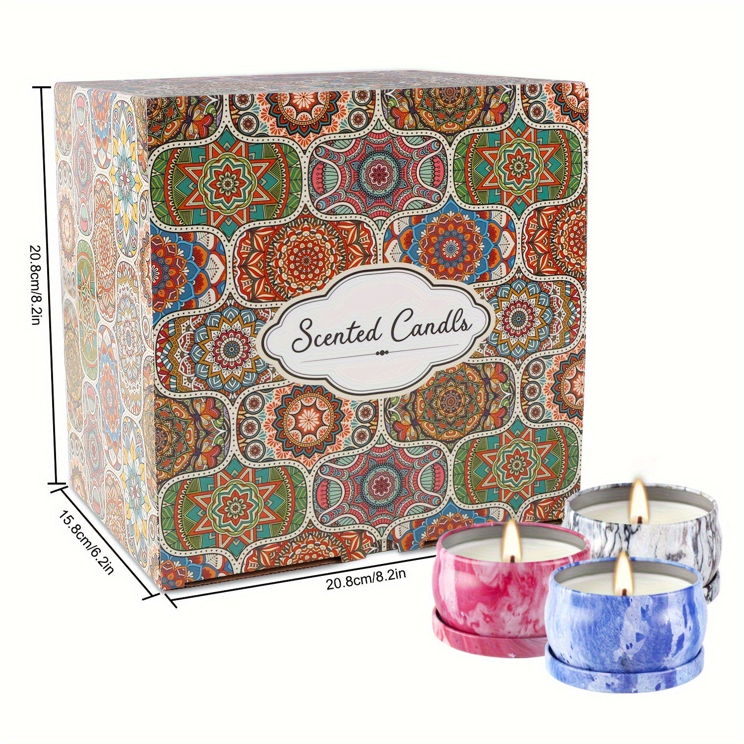 Aromatic Serenity – Luxe Kaarsenset met Marmerprint