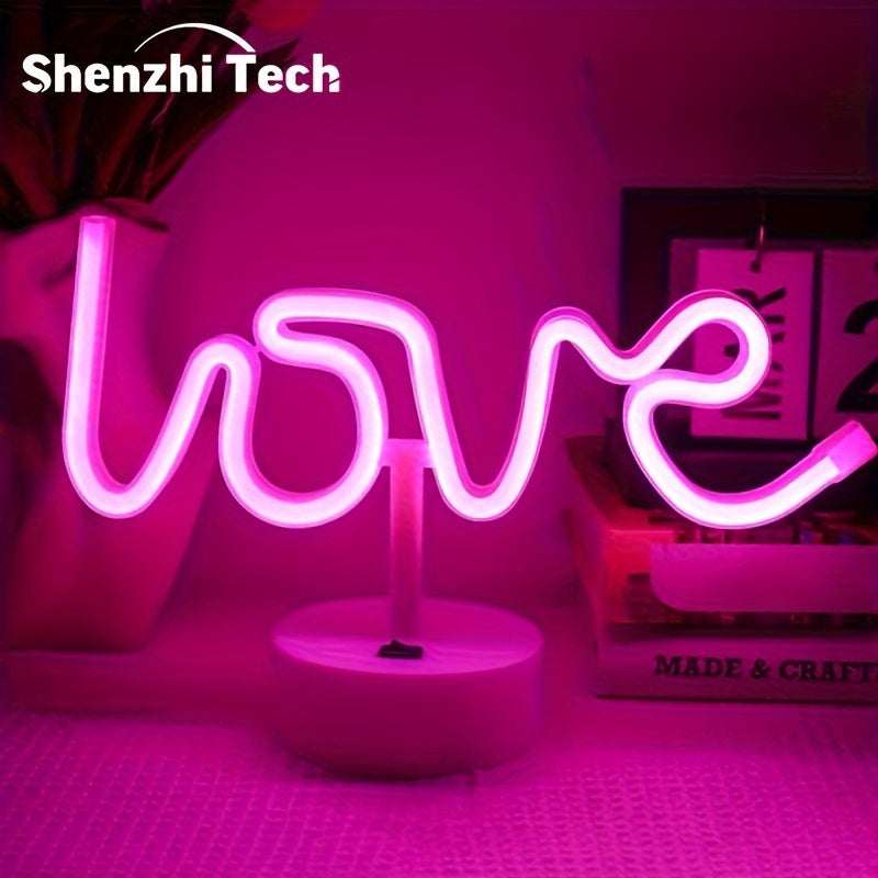 NeonLiefde Lamp – Verlichte Neon Tafellamp voor Feesten