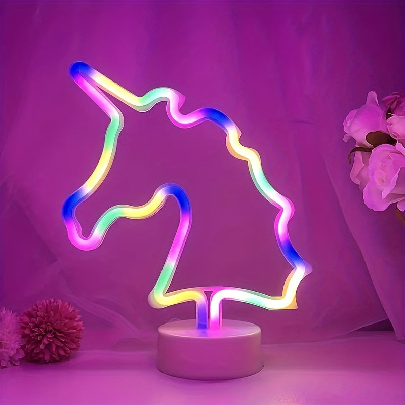 UnicornGlow Lamp - Neon Eenhoorn USB Tafellamp voor Feestdecoratie
