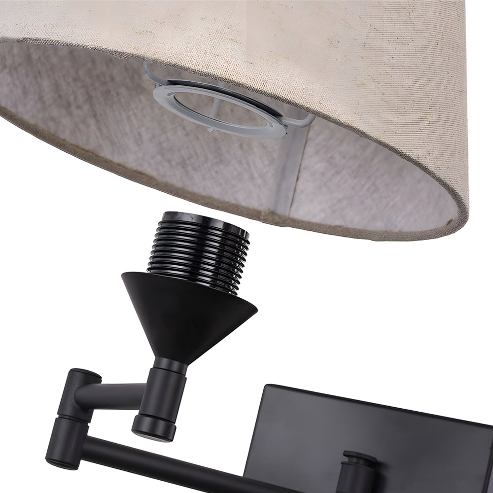 SwingLight – Verstelbare Wandlamp met Linnen Kap