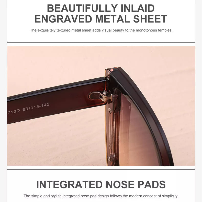 BillieShade - Trendy Vierkante Retro Zonnebril