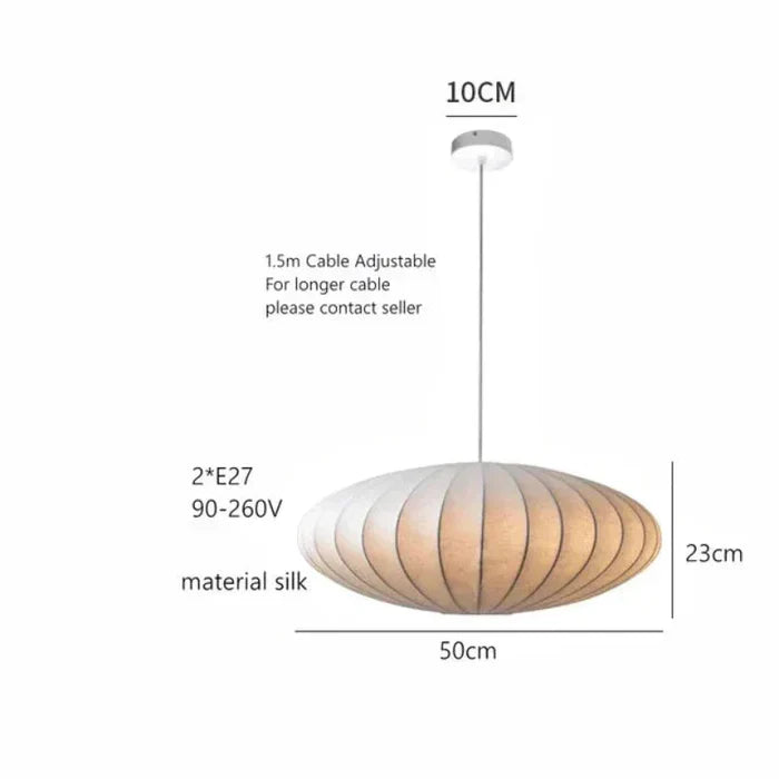 SilkCrown – Luxe Zijden Hanglamp met Kristallen