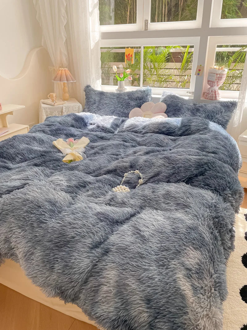 FluffCandy - Luxe Langharig Dekbedovertrek voor Winterse Warmte
