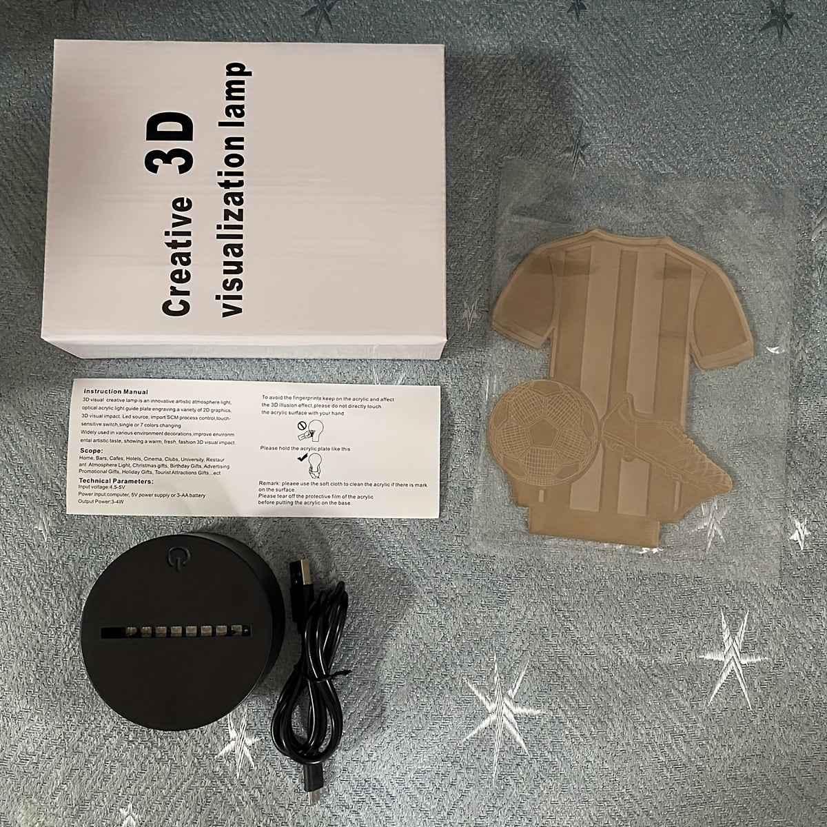 SportGlow Lamp - 3D LED Nachtlamp voor Voetballiefhebbers