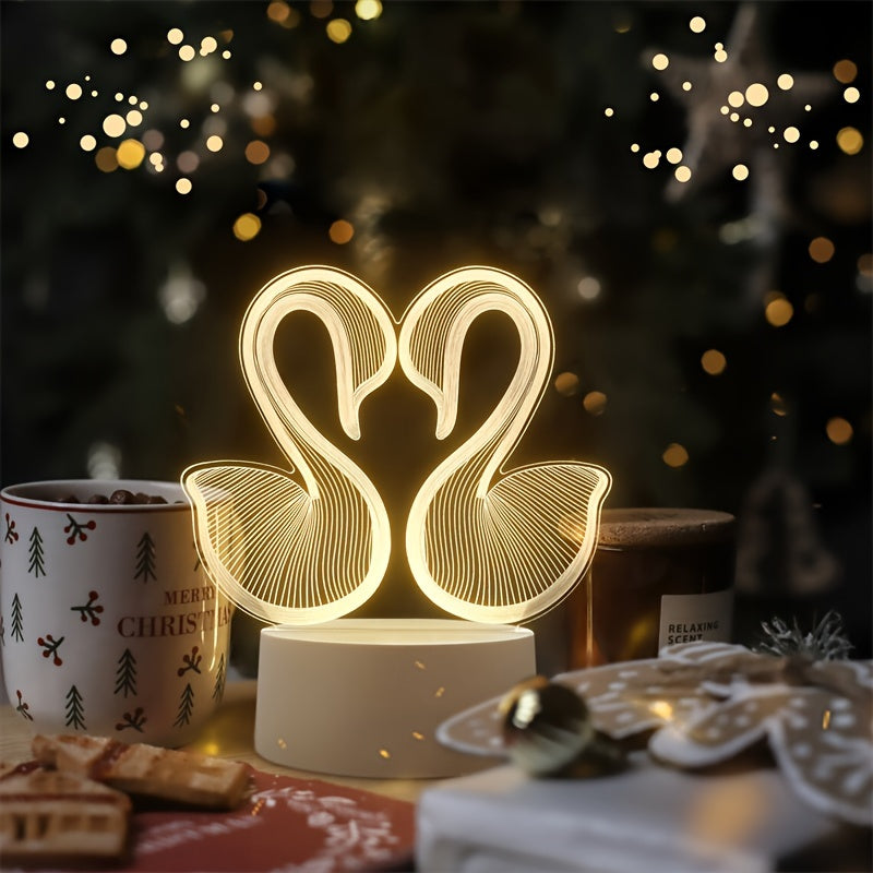 SwanLight – 3D LED Tafellamp met Modern Acryl