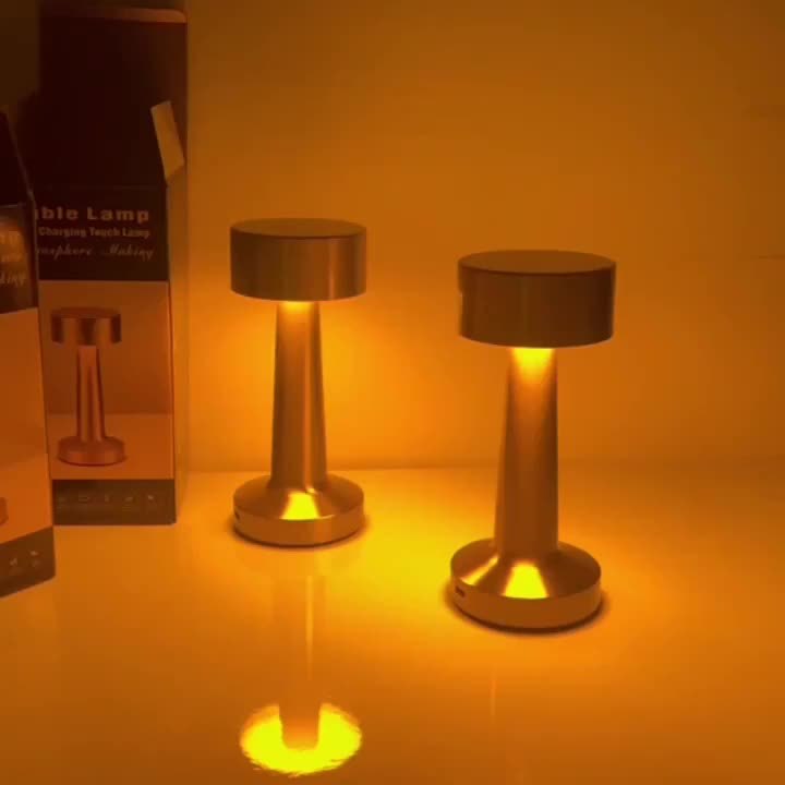 LuxeGlow – Draadloze Touch Tafellamp met 3 Kleuren