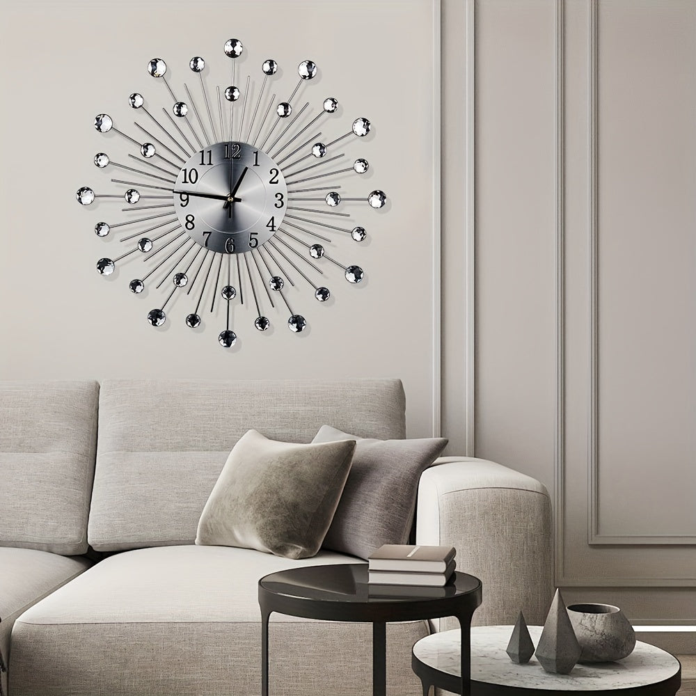 LuxeTime Clock - Elegante Wandklok met Kristaldetails