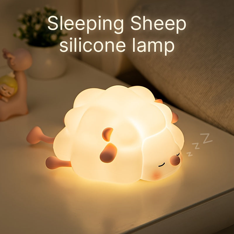 SheepGlow - Roze LED Nachtlamp met USB Oplaadfunctie