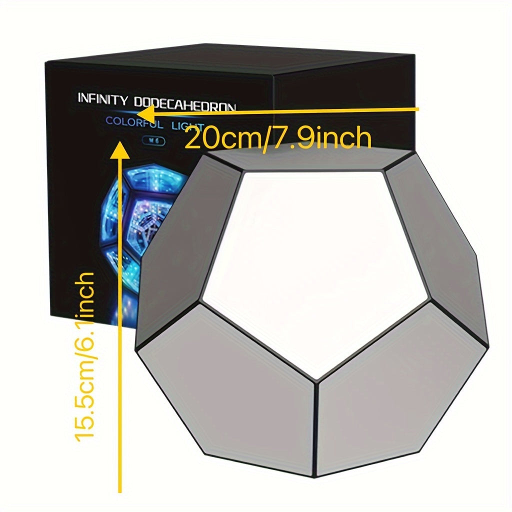 InfinityGlow – 3D Kleurrijke Dodecaëder Lamp met RGB Verlichting