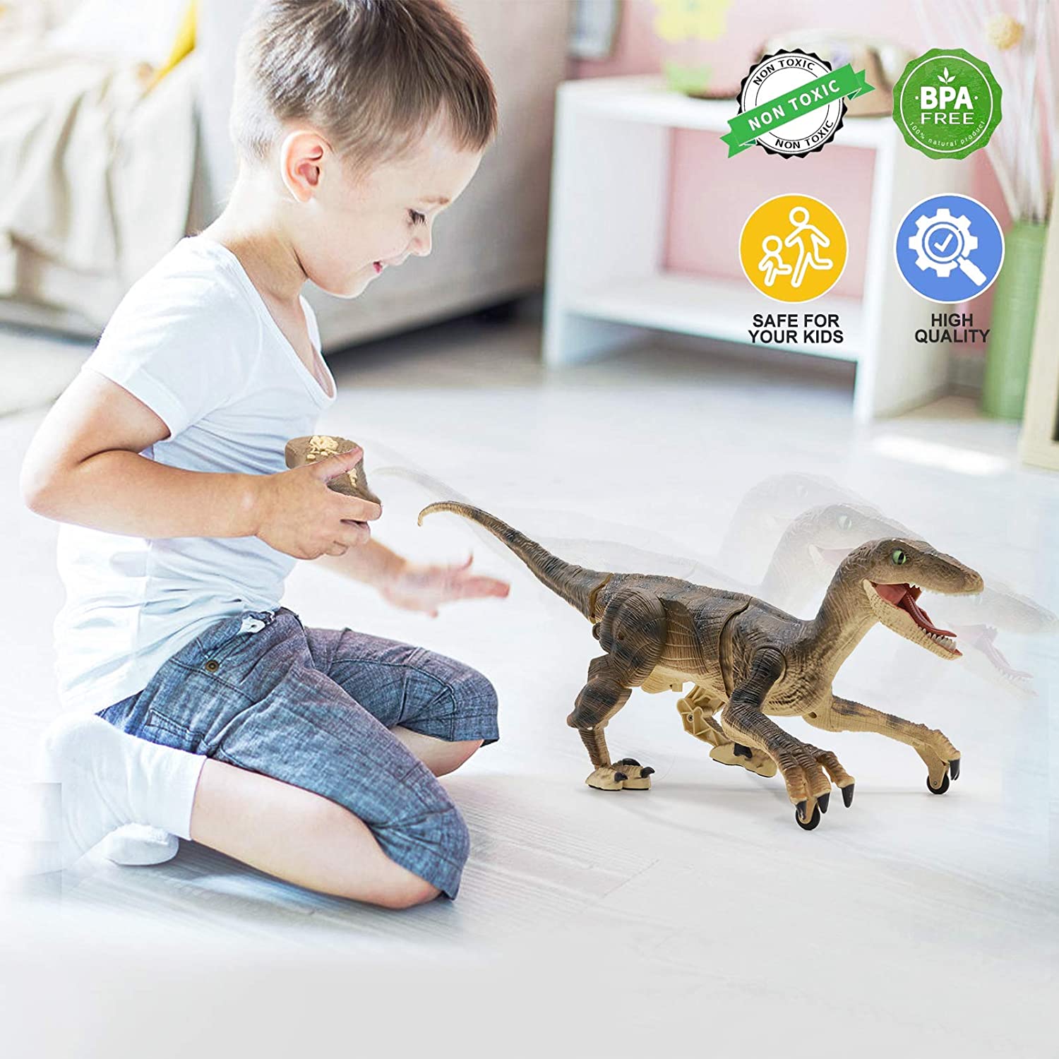 DinoMotion – Realistische Velociraptor met Afstandsbediening