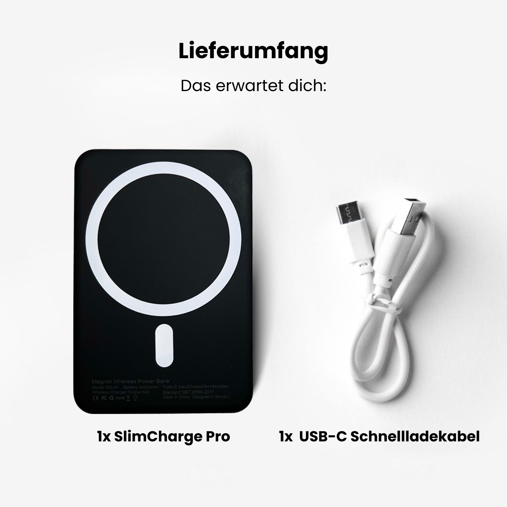 SlimCharge Powerbank - Draagbare Snellader met LED-indicator