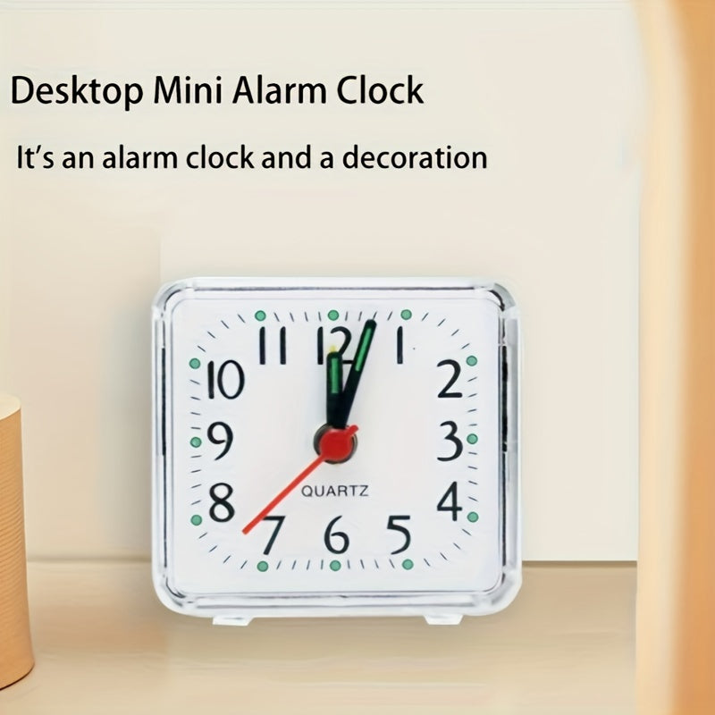 TimeSquare – Minimalistische Witte Wekker voor Bureau & Slaapkamer