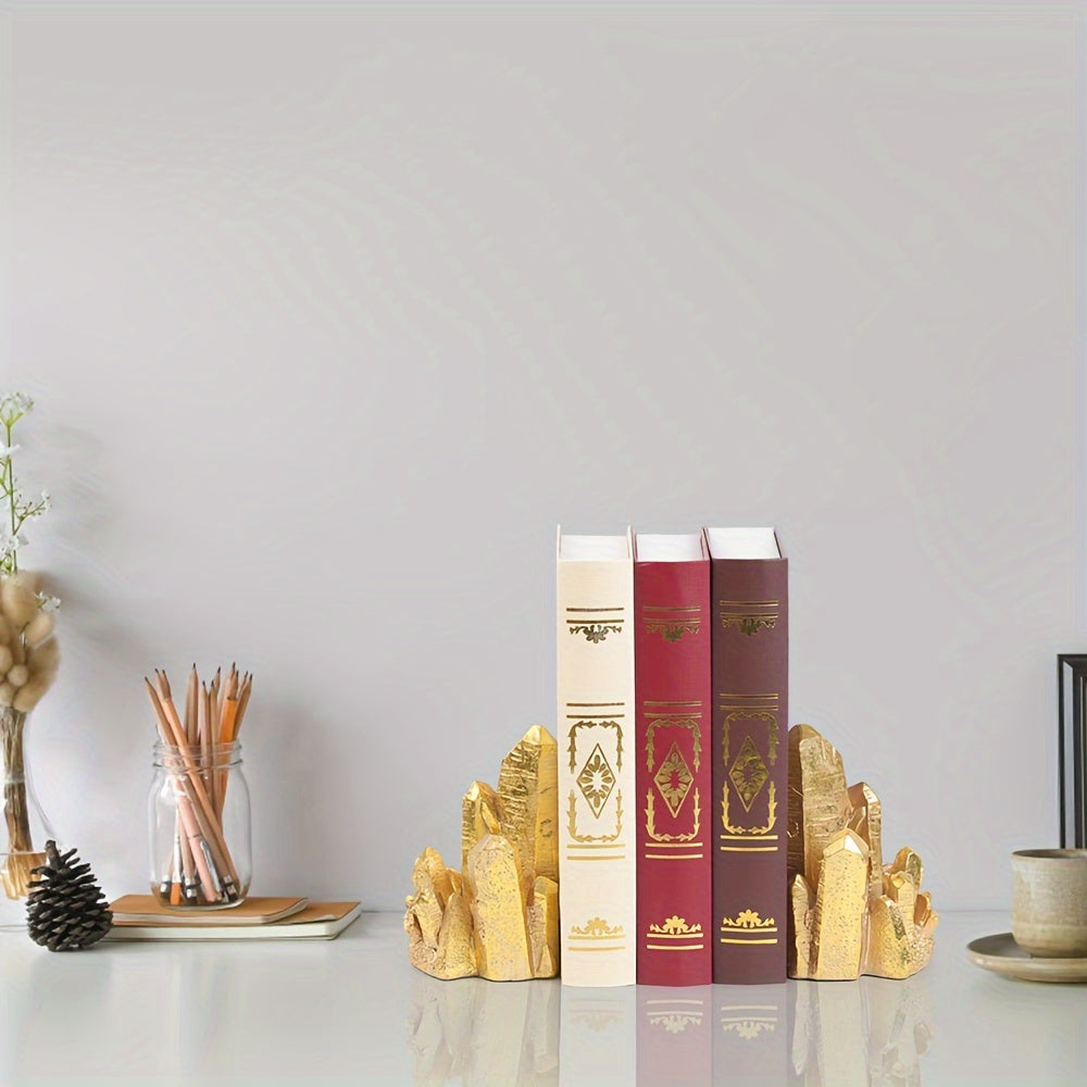 CrystalForm - Vintage Boekensteunen met Kristalontwerp