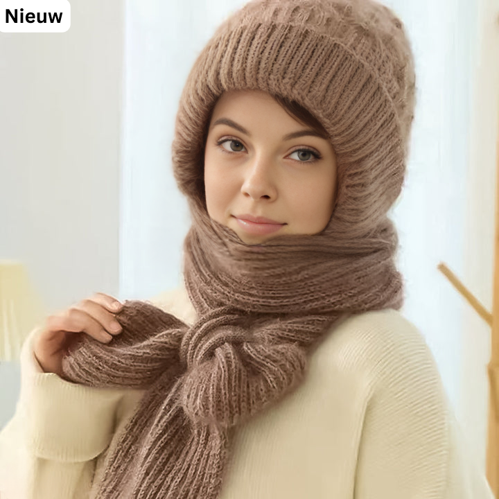 CozyWind Beanie & Sjaal Set - Dames Wintermode