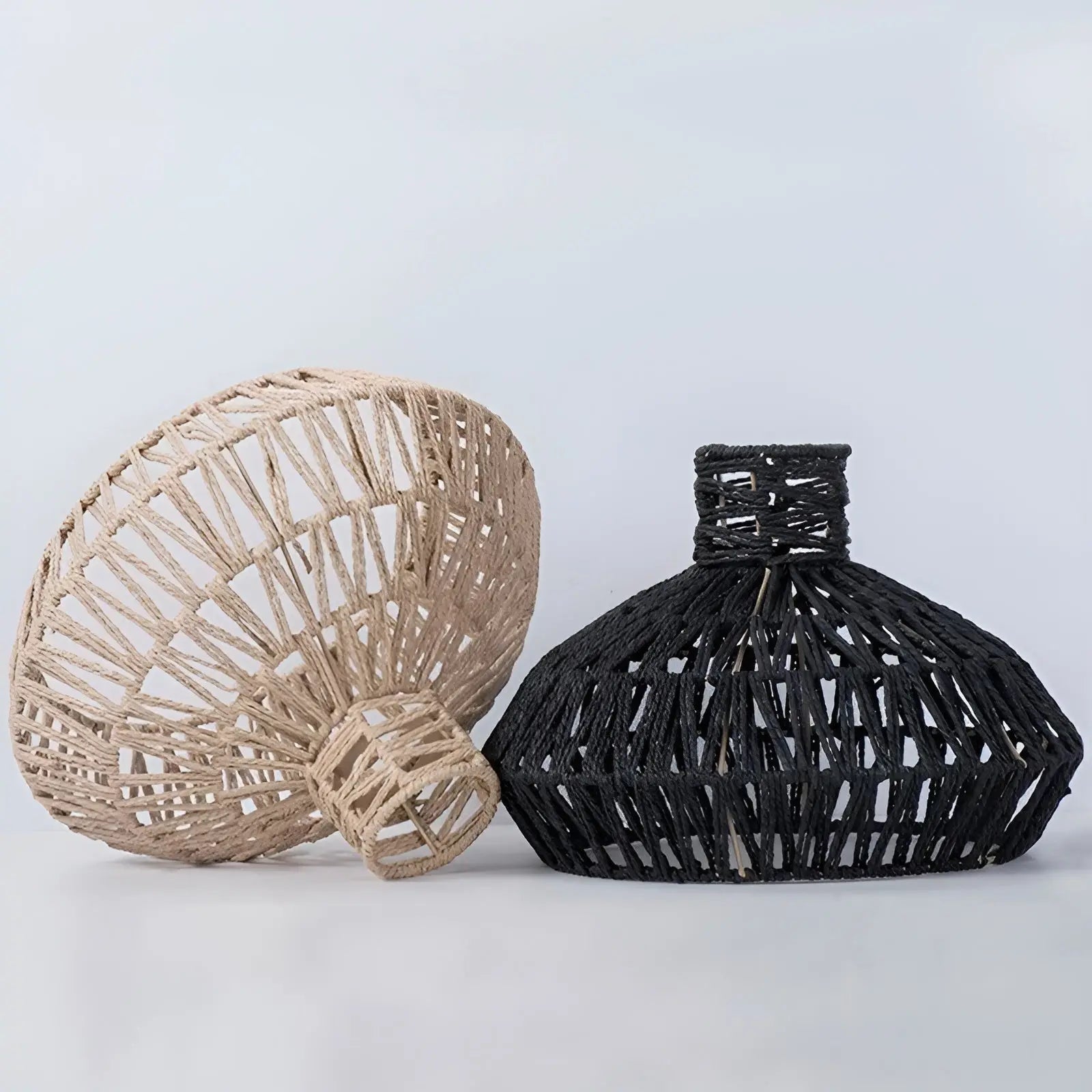 Elegante Vintage Rotan Hanglamp – Tijdloze Luxe voor Elke Ruimte