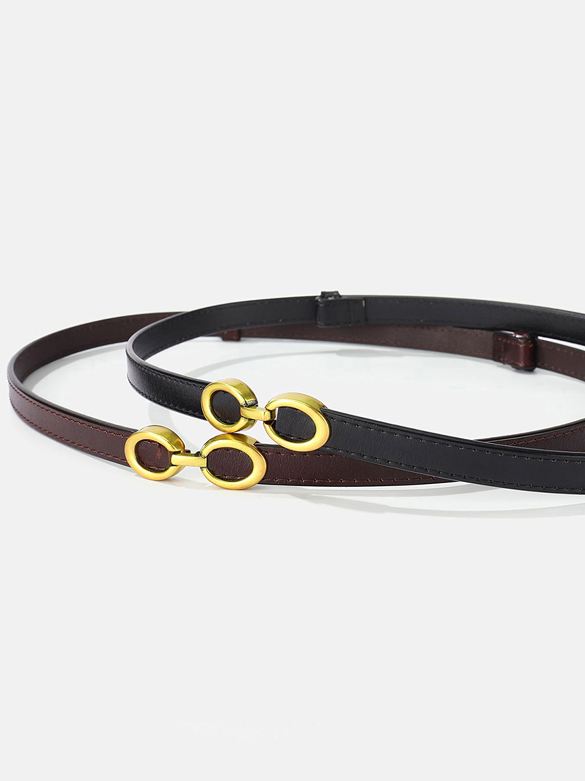 LuxeRing Belt - Elegante Leren Riem voor Dames
