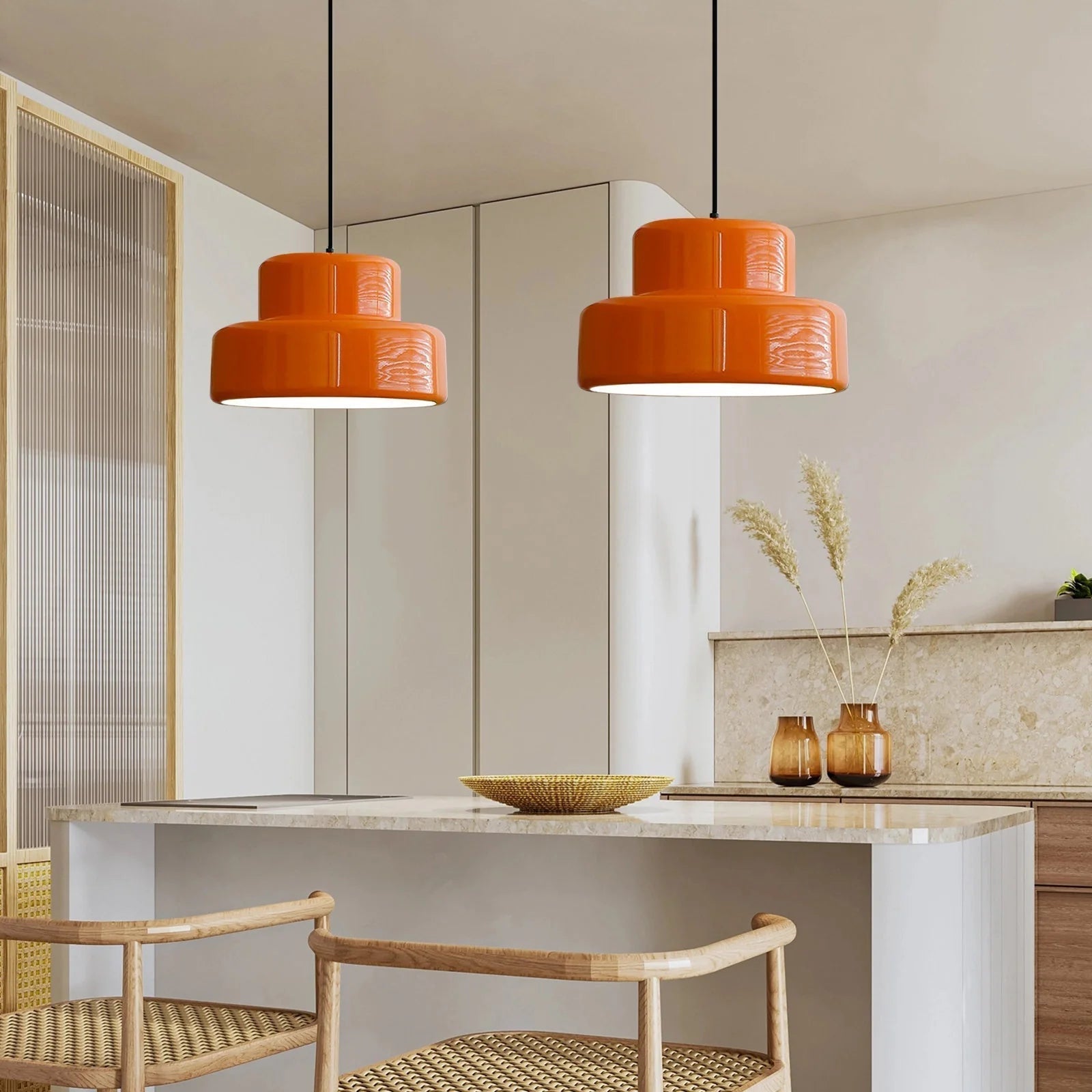 Bauhaus Glow Light - Betoverende Oranje Hanglamp voor Eetkamer