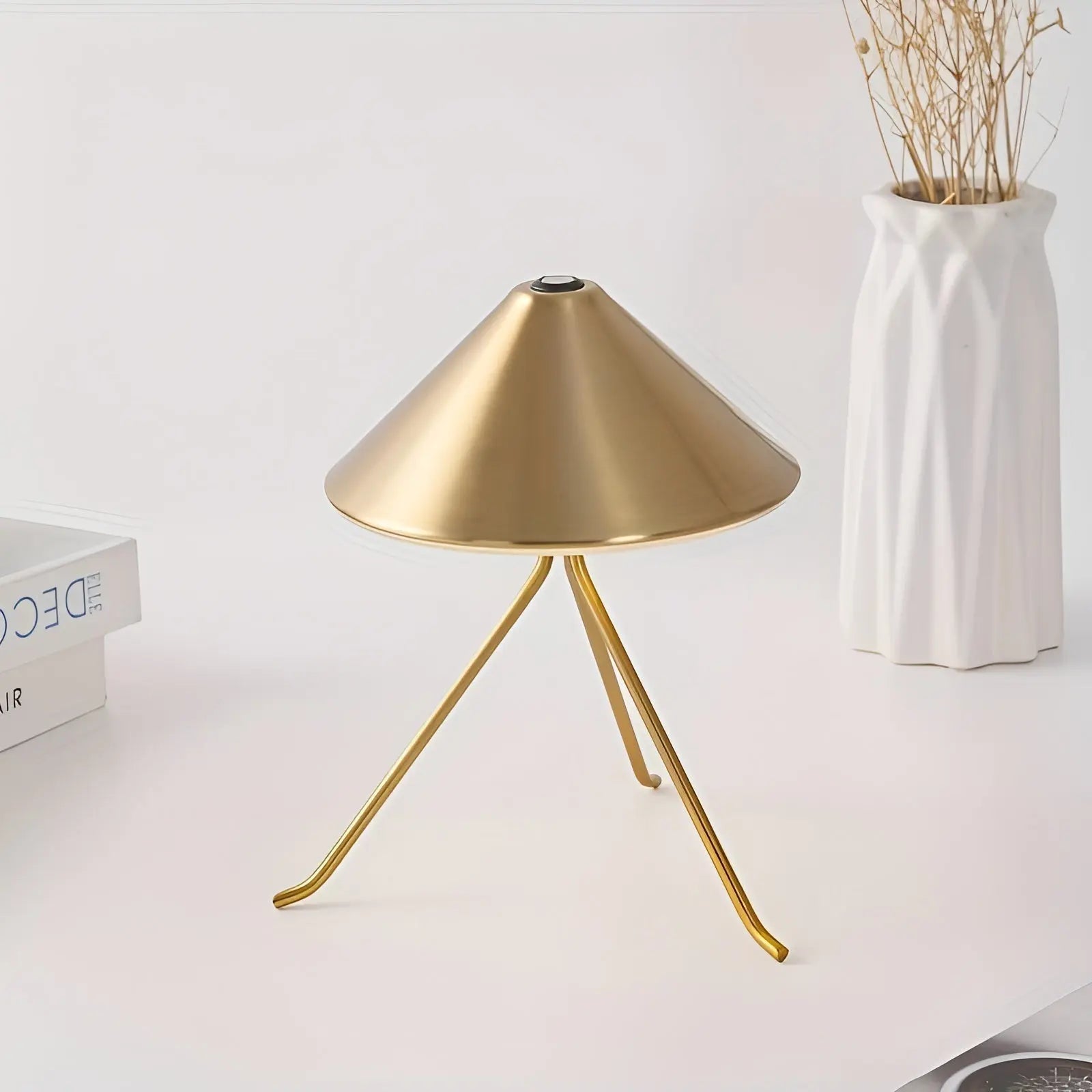 Eleganza Luxe Tafellamp – USB Oplaadbare LED Verlichting met Chic Design in Zwart, Goud en Zilver