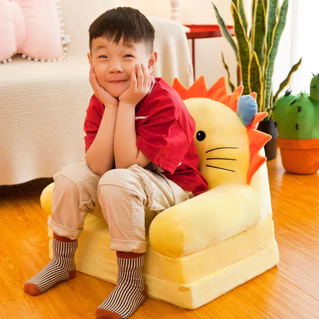 ComfyFold – Luxe Opvouwbare Kinderbank met Fluweel voor Kinderen