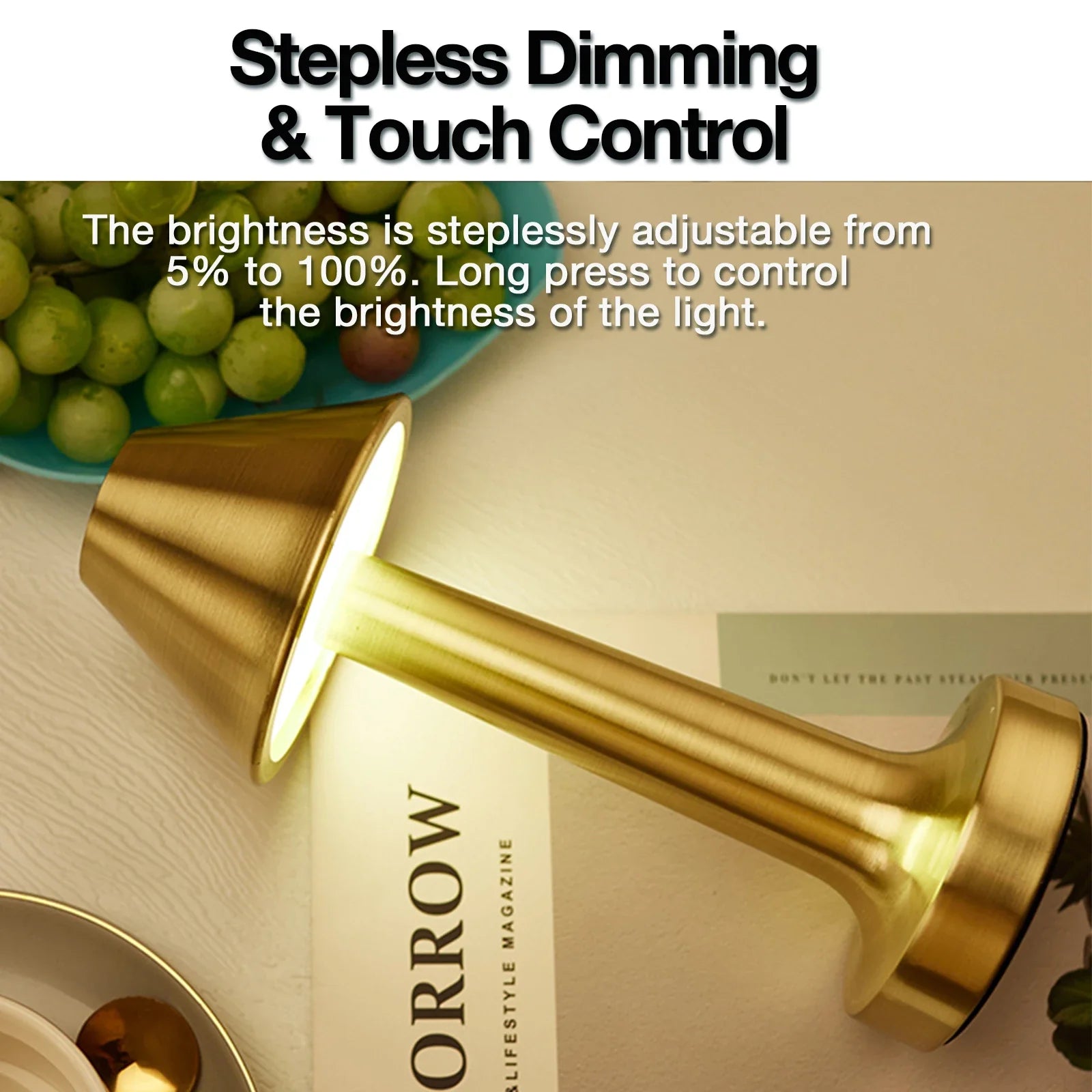 Minima Bureau Lamp - Elegante Draadloze LED Bureau Lamp voor een Moderne Sfeer