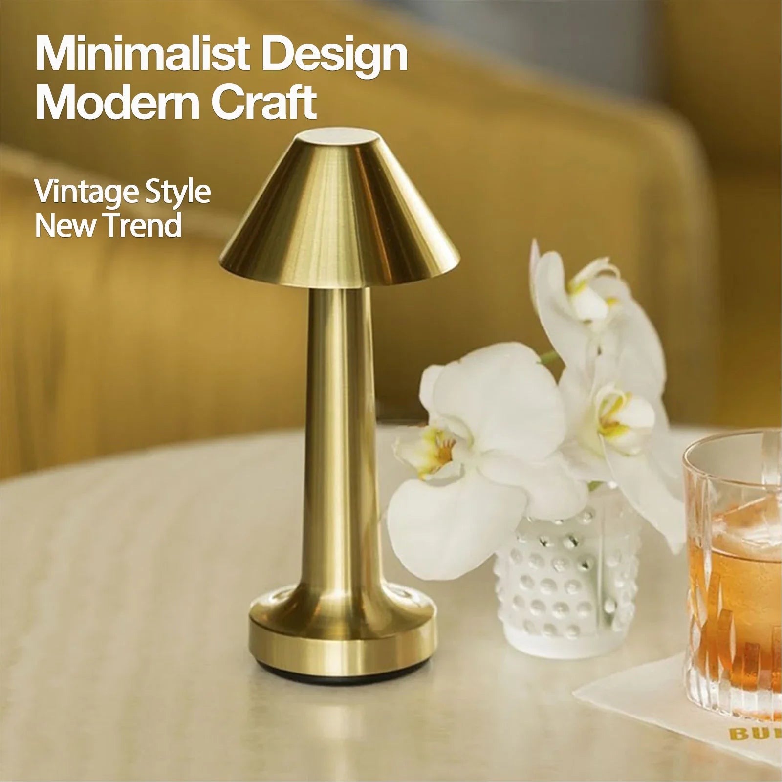 Minima Bureau Lamp - Elegante Draadloze LED Bureau Lamp voor een Moderne Sfeer