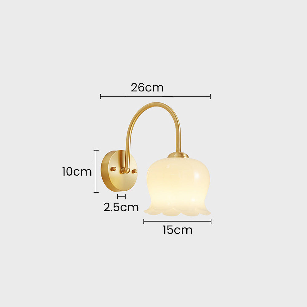 FrenchBloom – Elegante Bloem Wandlamp van Glas