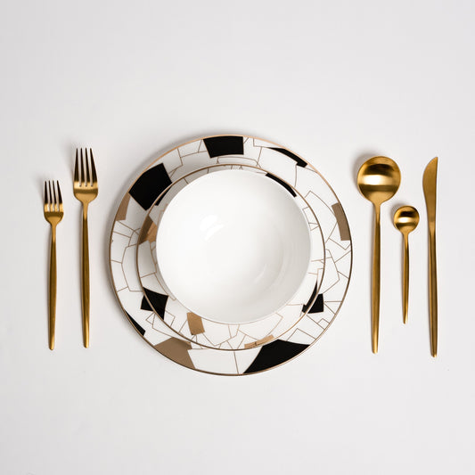 Aurora Black - Luxe Bordenset voor de Eettafel