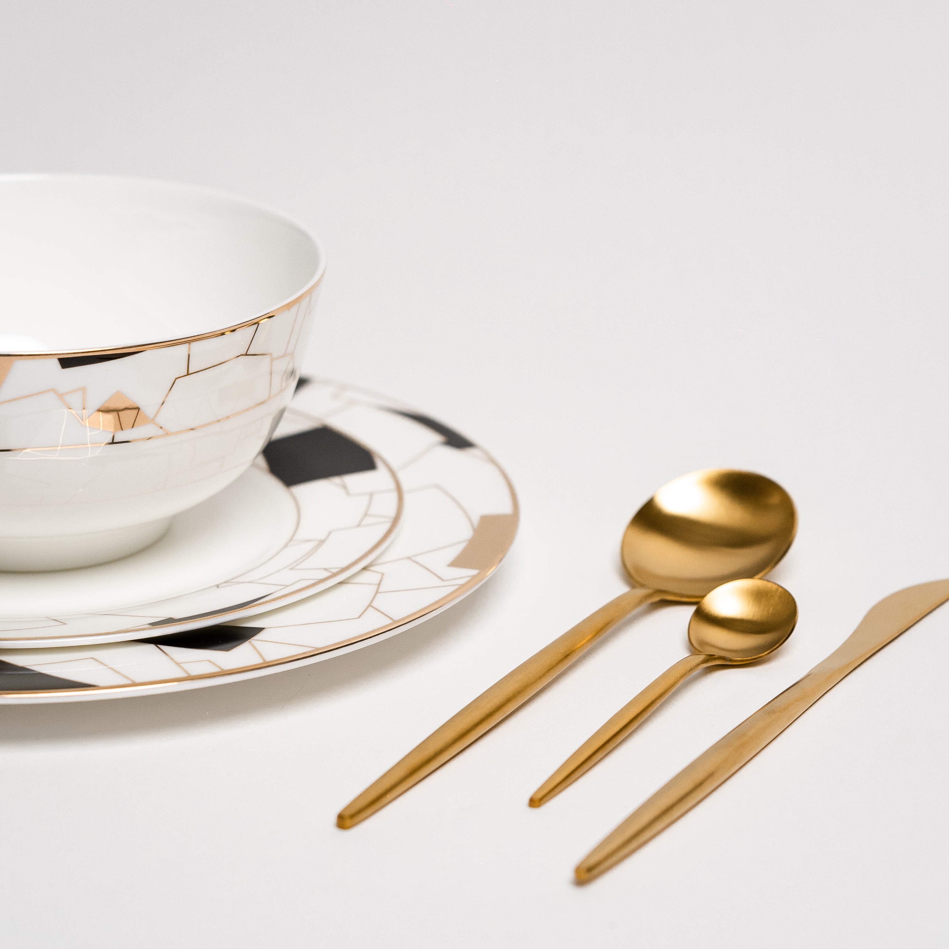 Aurora Black - Luxe Bordenset voor de Eettafel