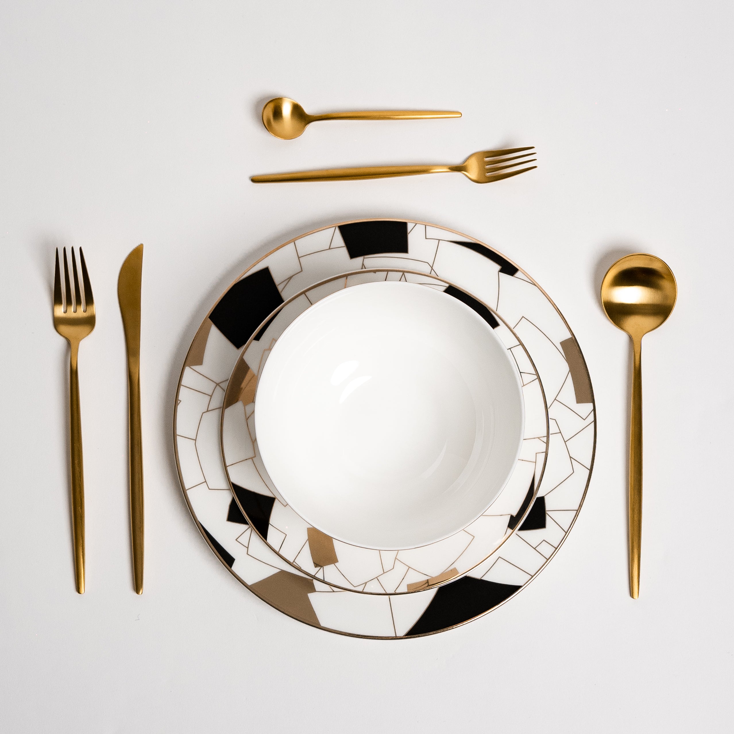 Aurora Black - Luxe Bordenset voor de Eettafel