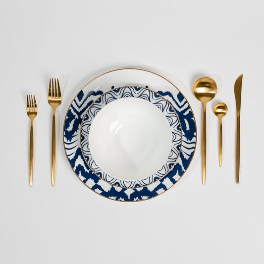 Parker Blue - Luxe Blauw Bordenset van Luminoir