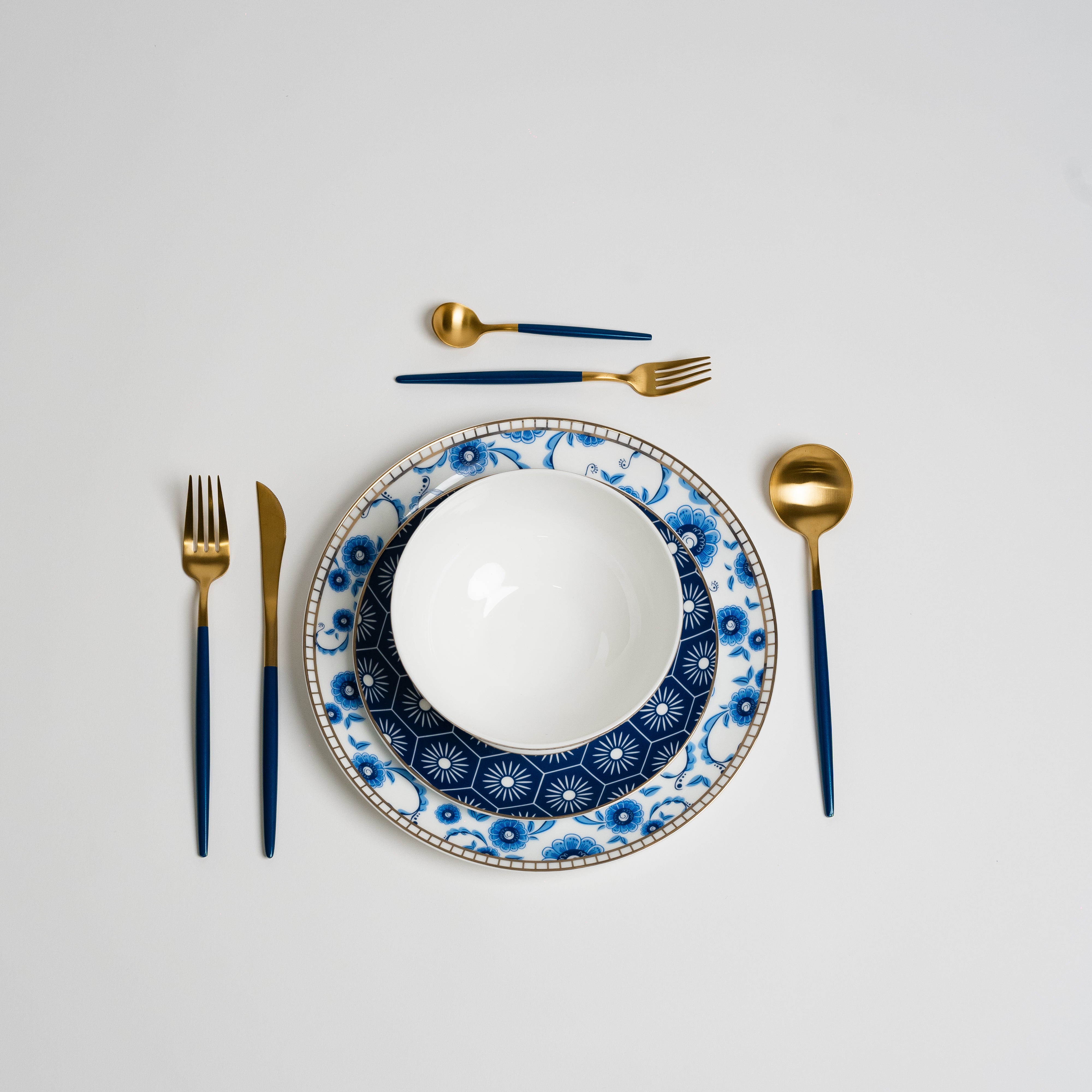 Gem Blue White – Luxe Bordenset voor Diner