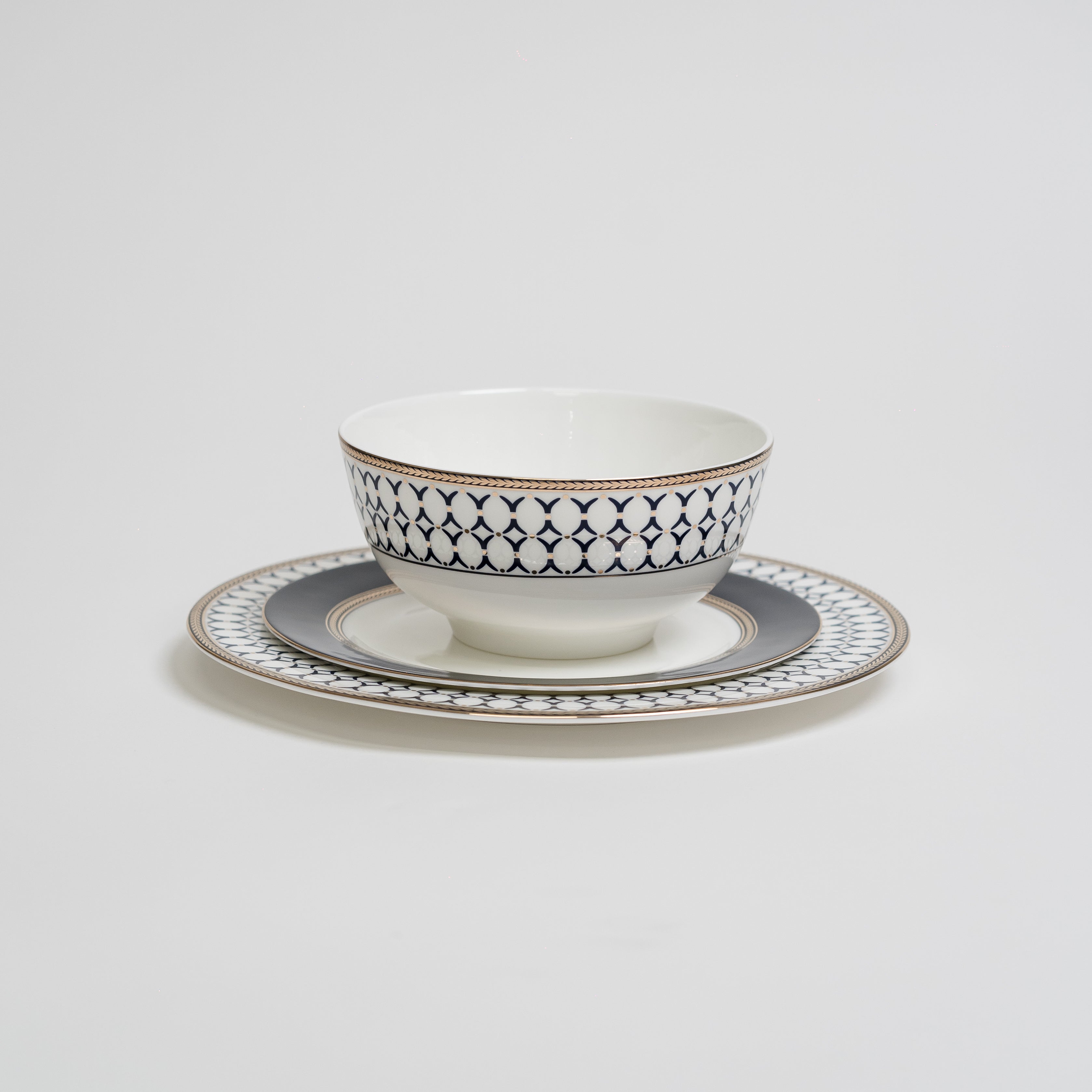 VertexSet – Luxe Blauwe Bordenset voor Eettafel