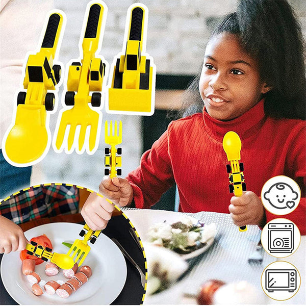 ConstructoFork - Stoere Kinderbestek Set voor Bouwen