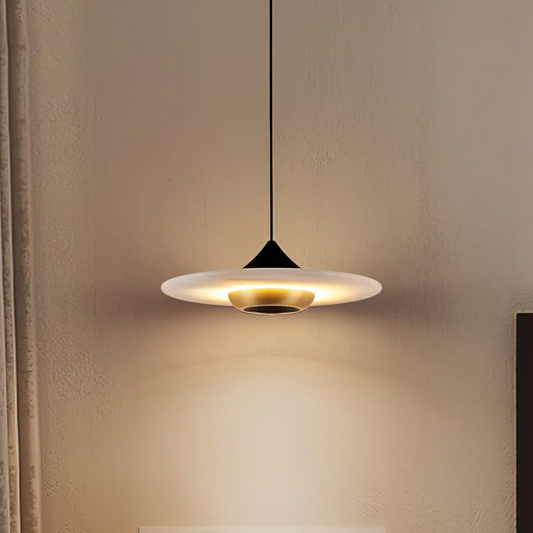 OrbeMarbre Plafondamp - Luxe Moderne LED Hanglamp met Marmer