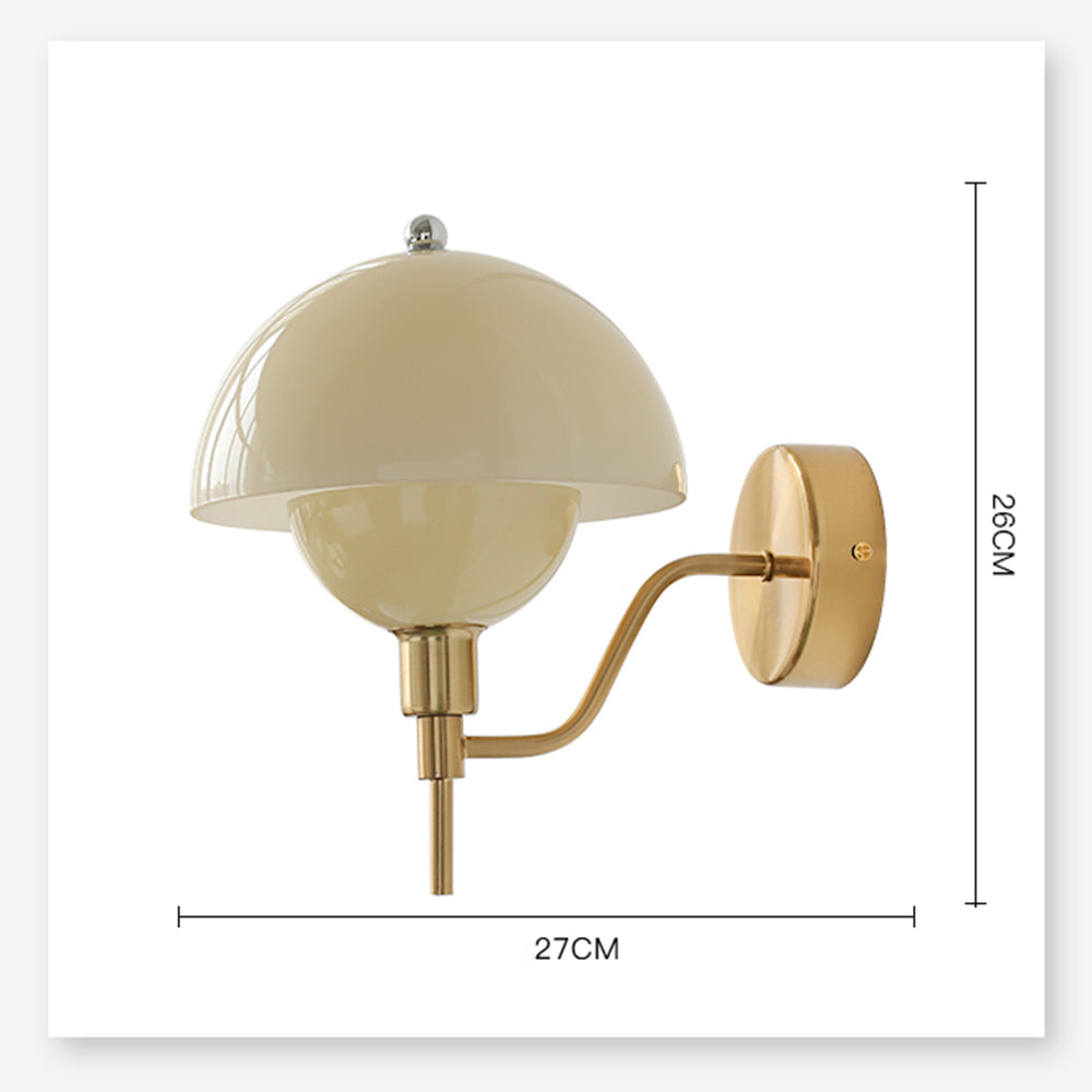 MushroomGlow - Franse Glazen Wandlamp