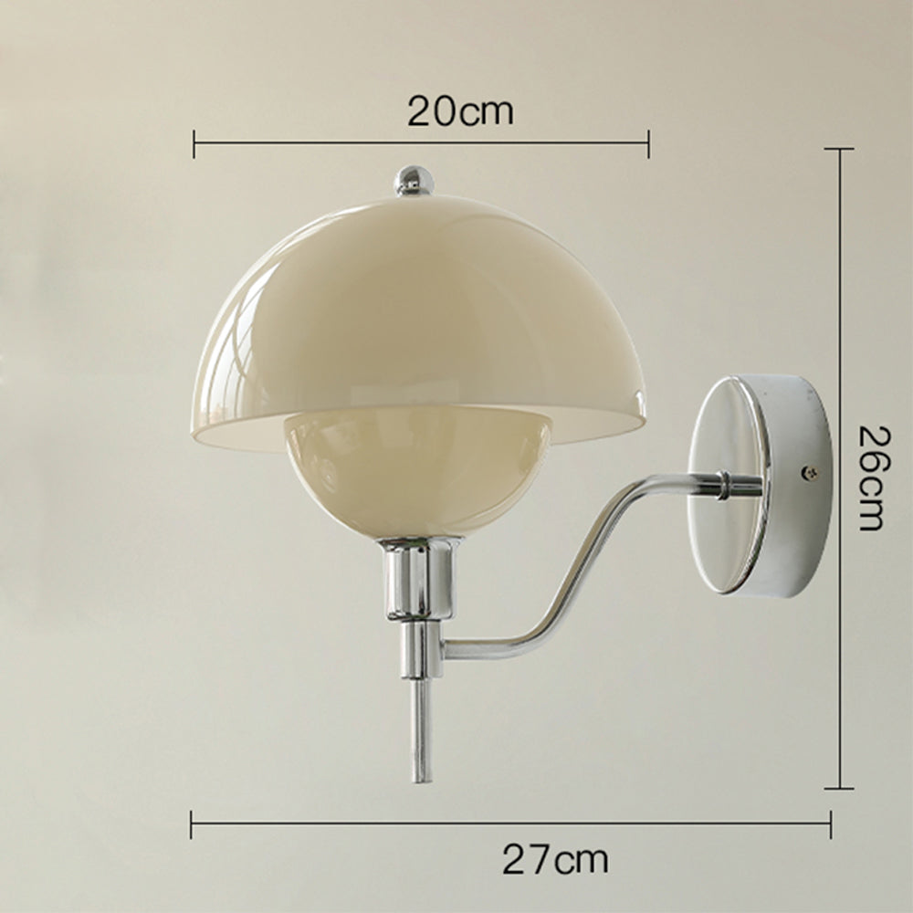 MushroomGlow - Franse Glazen Wandlamp