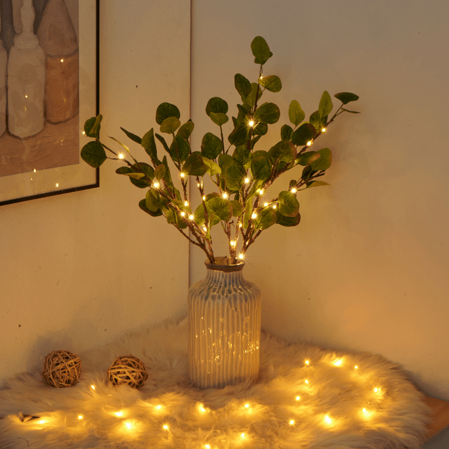LumiVista Magisch Olijftakken Lichtsnoer - 70 cm Elegantie