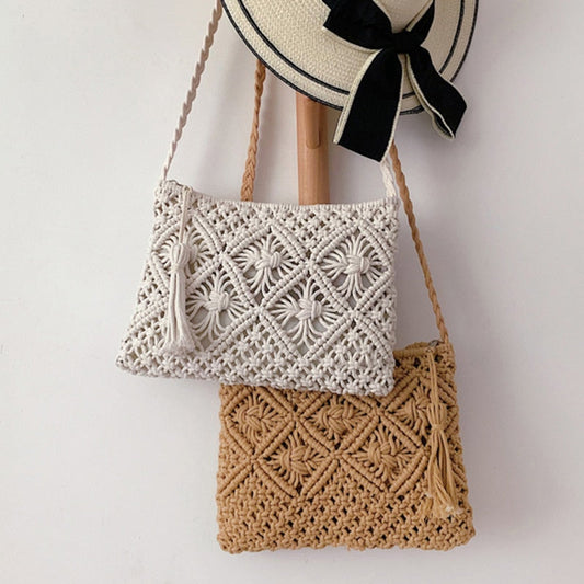 GwenBag – Elegante Geweven Schoudertas voor de Zomer