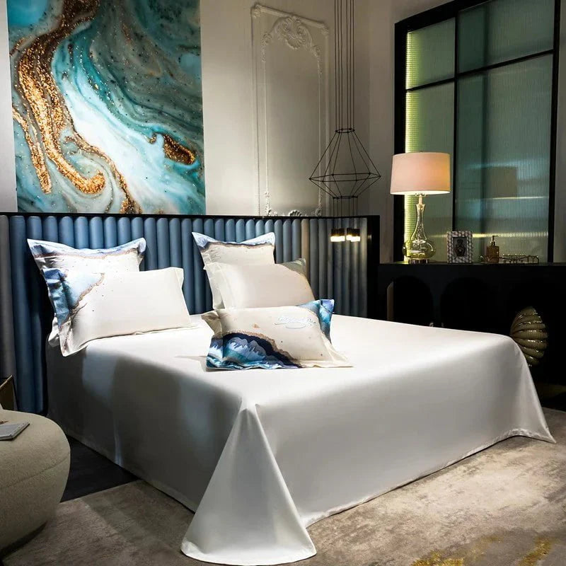 Whimsical Waters – Luxe Dekbedovertrekset van Egyptisch Katoen