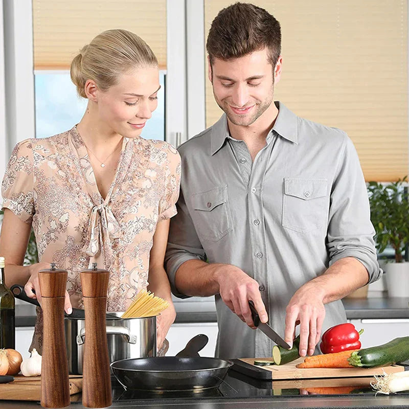 RustiekKruid - Elegante Acacia Zout- en Pepermolen