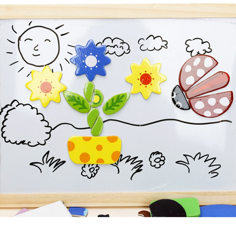 DrawPlay Board - Creatief Houten Magnetisch Krijtbord